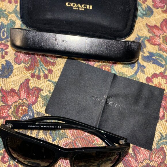 USED Coach Hudson Rectangle Sunglasses - Picture 2 of 2